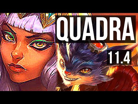 QIYANA vs RUMBLE (MID) | 12/1/4, Quadra, 1200+ games, Godlike, 900K mastery | KR Master | v11.4