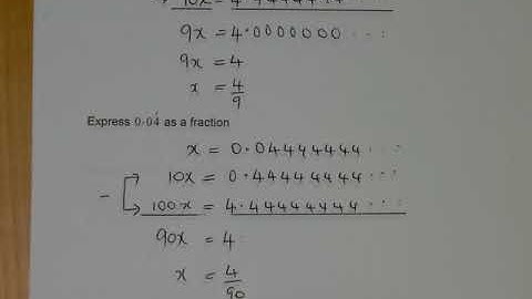 RECURRING DECIMALS - VIDEO B