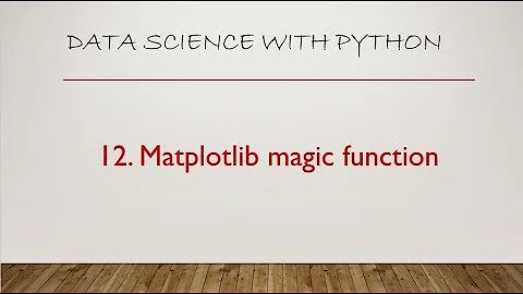 12  Matplotlib Magic Function in Jupyter Notebook