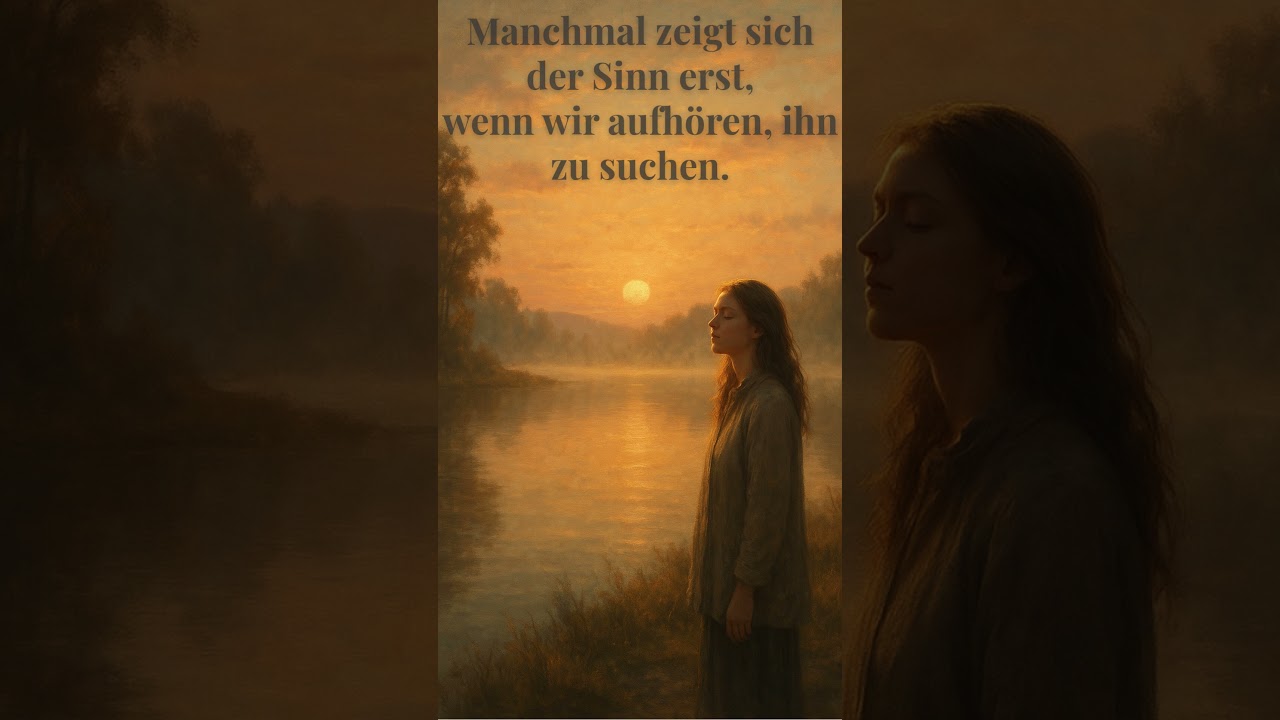 Manchmal zeigt sich der Sinn erst, wenn wir aufhören, ihn zu suchen 🌅 | Seelenmomente