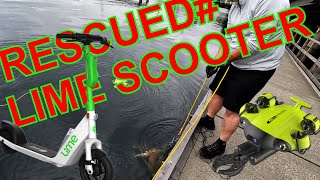 Fifish V6s  We Found and Retrieved a Lime Scooter with our Submarines !