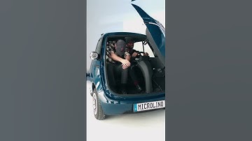 Microlino electric car with 2 seats, range of up to 230 km, 12.5 kW power and top speed of 90km/h.