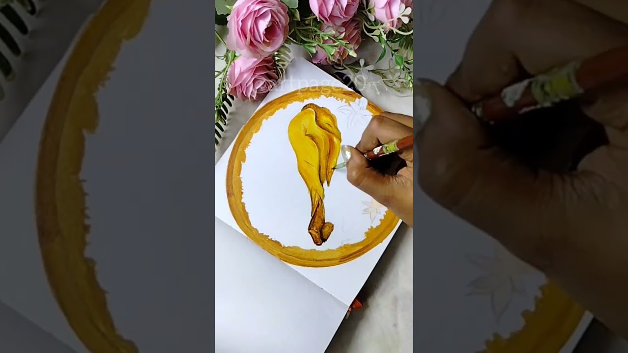 How To Make Biryani Painting | Part 1 #shorts #trending #biryani