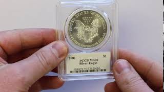 2001 John Mercanti signed Silver Eagle
