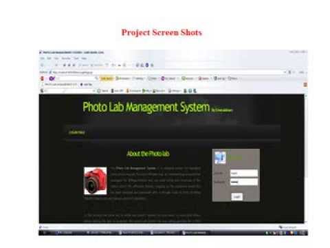 Photo Lab Management System Project in Java PPT - YouTube