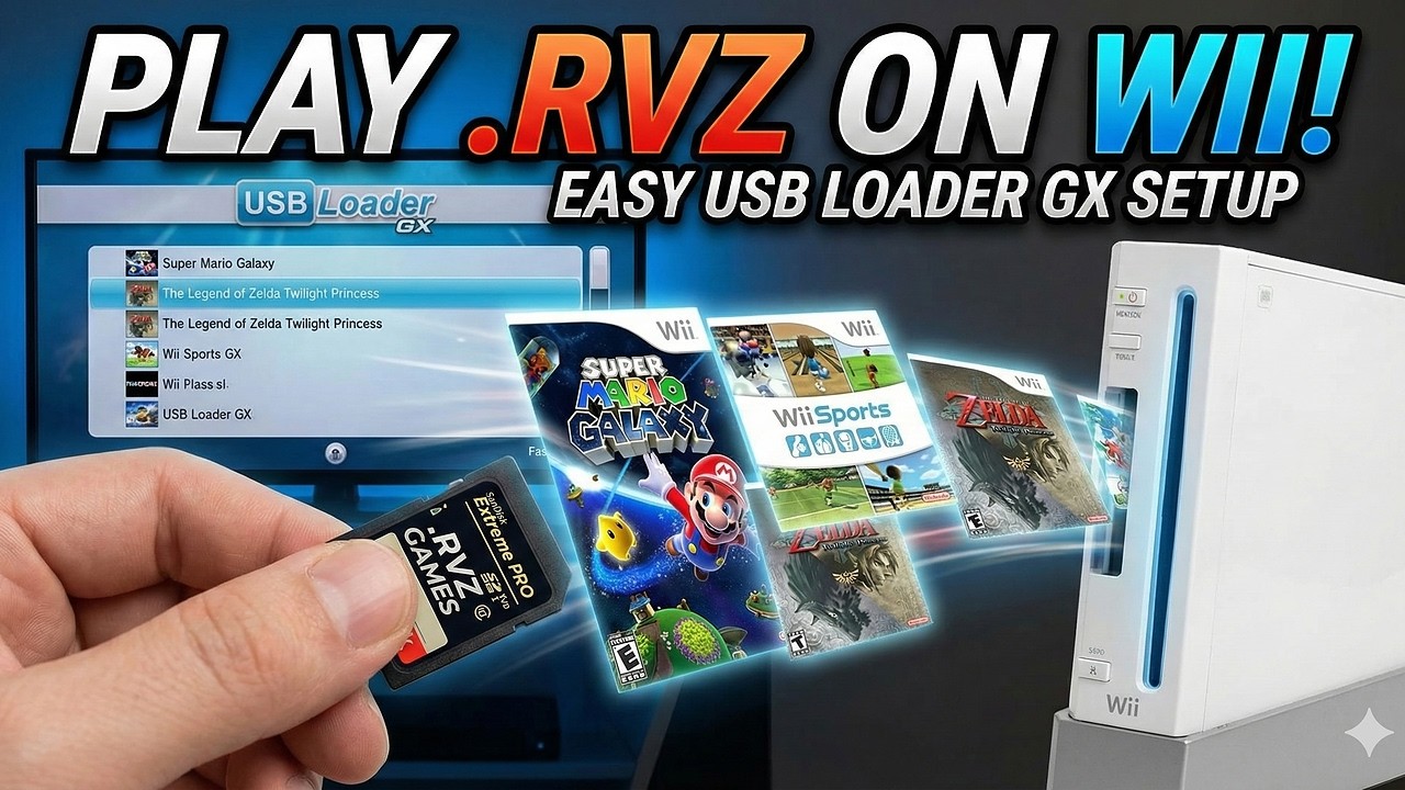 How to Install Wii games to USB Loader GX from .RVZ files  (NO DISCS!)