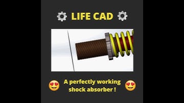 A perfectly working shock absorber in SolidWorks ! 🤩 #shorts
