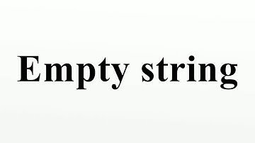 Empty string