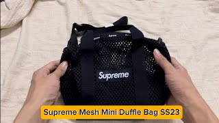 SUPREME MESH MINI DUFFLE BAG SS23 洞洞小包鏤空肩包(白紅/綠黑/豹紋/黑) 四色– GODA 夠搭選貨商店, 限量球鞋, 專業選貨店