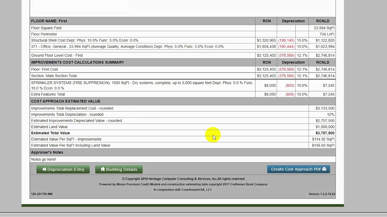 MCO Cost Approach Value Estimate - YouTube