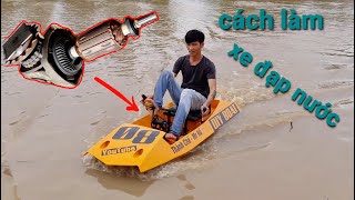 Tự chế xe đạp nước bằng xốp bitis.DIY water bike with foam sheet
