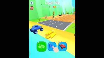 Shape-shifting Funny Race All Levels Gameplay Walkthrough Master Level #105 BeamNG.drive #Shorts