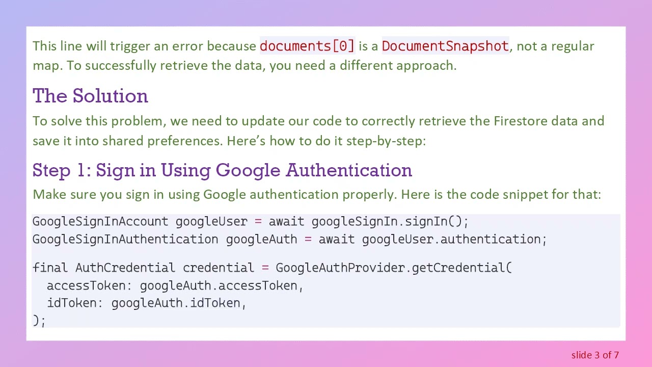 How to Save Firestore Data in Shared Preference: A Complete Guide to Fixing the '[]' Operator Error