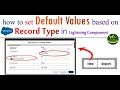 Set Default Values based on Record Type When You Create New Record uses of Apex class in Salesforce