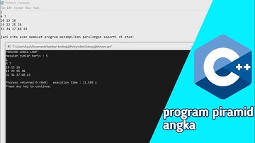 Cara membuat program piramida angka dengan selisih 3 di c++