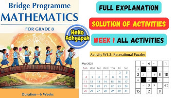 Bridge Program | Class 8 Maths | Bridge Programme #helloadhyapak #class8maths  #bridgecourse