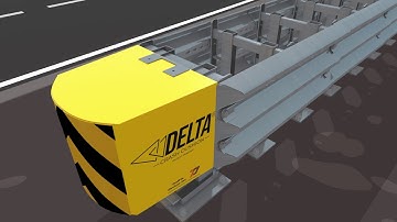 Delta® Crash Cushion Full Compression and Replacement Animation — TrafFix Devices