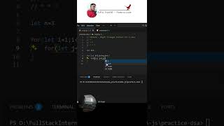Right Triangle Pattern in JavaScript 🔥 (Must-Know for Beginners!) #coding #javascript