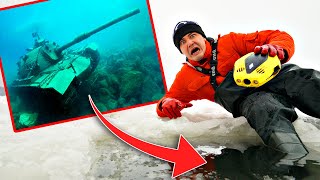 Мы погрузили подводный дрон под лёд и увидели эти жуткие кадры, где обнаружили танк