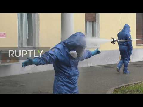 Italy: Russian coronavirus response team disinfects nursing home near Bergamo