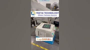 Smart AGV robot transports wave soldering pallet to other machines