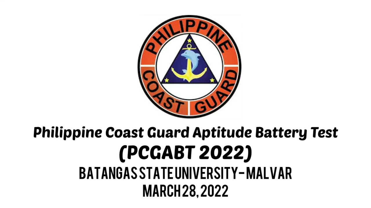 PCGABT EXAM 2022 COVERAGE PHILIPPINE COAST GUARD APTITUDE BATTERY TEST Aya Jols TV YouTube