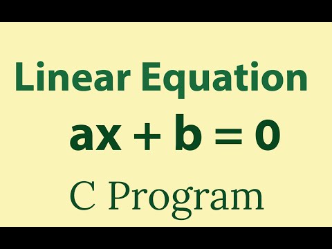 C Program to Find value of x in linear equation | Program Clips