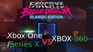 Far Cry 3 Blood Dragon Classic Edition Xbox One/Series X  vs Xbox 360 Remastered Comparsion