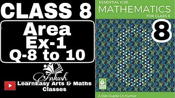Area Ex-1 class 8 Mensuration | Essential ICSE mathematics class 8 | Area of trapezium | A Das Gupta
