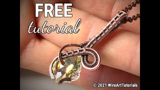 DIY crystal wire wrap jewelry pendant by WireArtTutorials