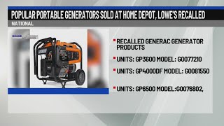 Popular portable generators sold at Home Depot, Lowe’s recalled
