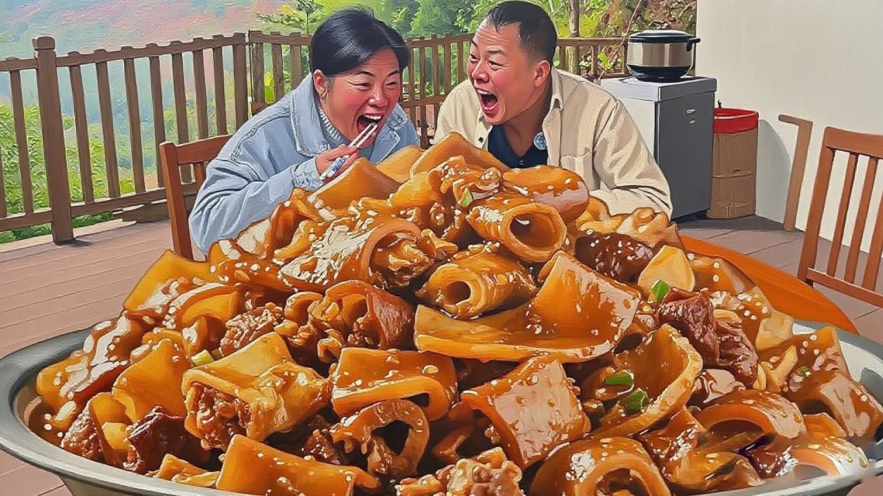 🥳焖烧猪皮软糯弹牙绝了！咸香味道超正，有它能炫三碗饭！