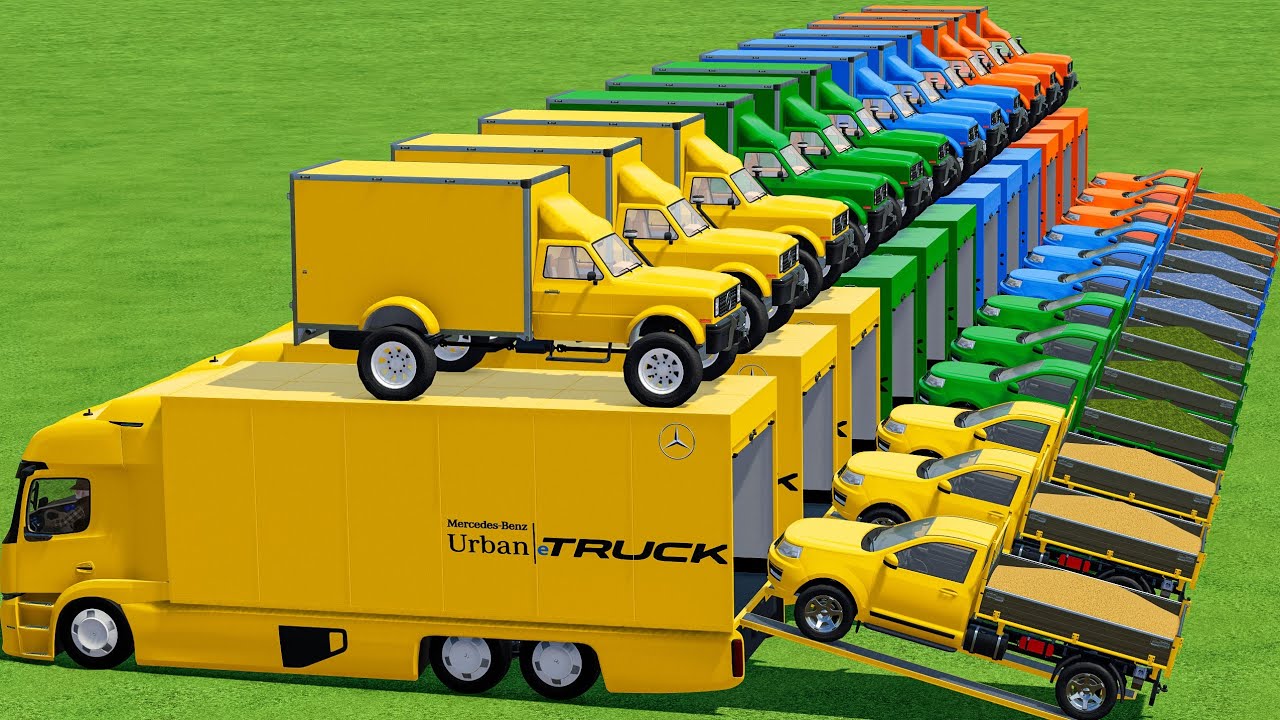 Mercedes Urban TRUCK & Double Pickup Crops Transport In Fs22 | Farming Simulator 22 |