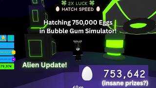 Hatching 750,000 Eggs in Bubble Gum Simulator Roblox