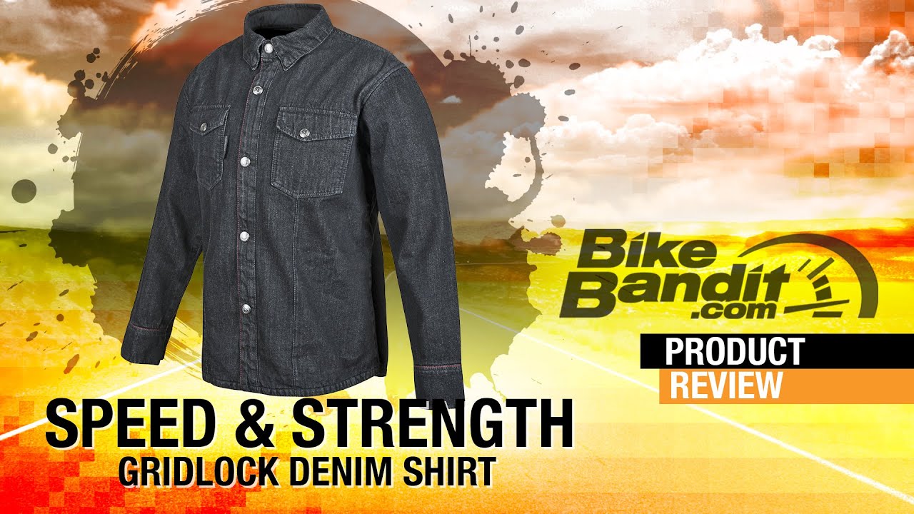 Speed and Strength Gridlock Denim Motorcycle Riding Shirt | BikeBandit.com