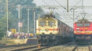 Late running Danapur Jan Sadharan Express Overtaking Udyan Abha Toofan Express !! INDIAN RAILWAYS