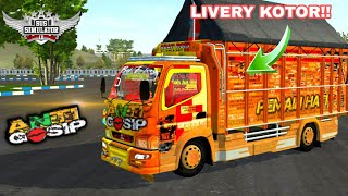 MOD BUSSID TRUCK CANTER ANTI GOSIP LIVERY KOTOR TERBARU | BUSSID