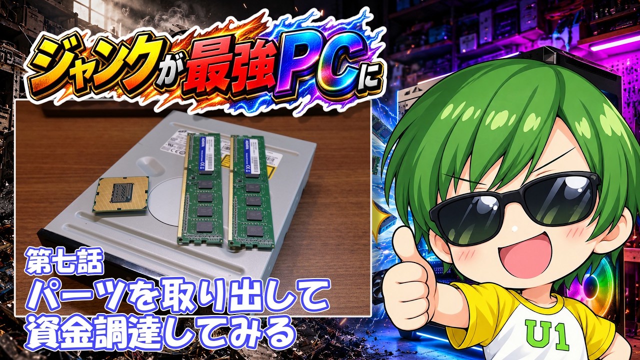 パソコンパーツ各種まとめ売り(Windows7時代)ジャンク扱い ジャンクが最強PCに【パーツを取り出して資金調達してみる】＃7 - YouTube