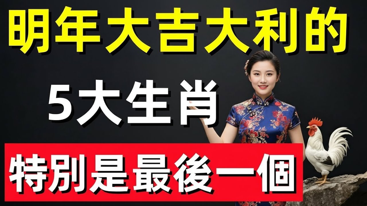 大吉大利的5大生肖，特別是最後一個，前有貴人，後有財神！