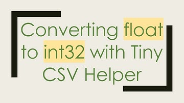 Converting float to int32 with Tiny CSV Helper