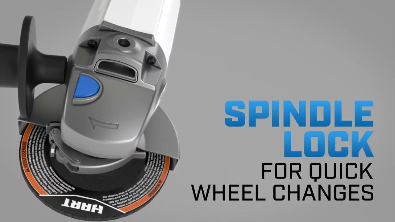 HART 20 Volt Cordless 4 1 2 inch Angle Grinder Kit 1 20 Volt 4 0Ah