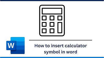 How to insert calculator symbol in word