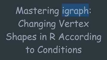 Mastering igraph: Changing Vertex Shapes in R According to Conditions