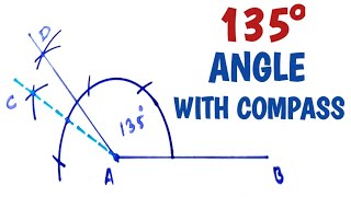 How to construct 135 degree angle with compass......