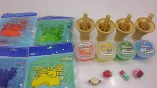 Slime Ice cream Color Foam Clay Surprise Eggs Hide Toys DIY Pom Pom !! 아이스크림 액체괴물 칼라폼 서프라이즈 에그 만들기 screenshot 2