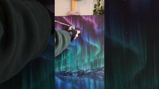 the most satisfying brushstroke by far🌌 #northernlights #artshort #soothing #oilpainting #technique