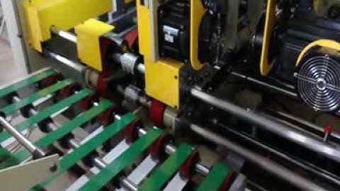 Auto Folder Stitcher/Gluer Machine Model : AS-2009S/G testing running before shipment