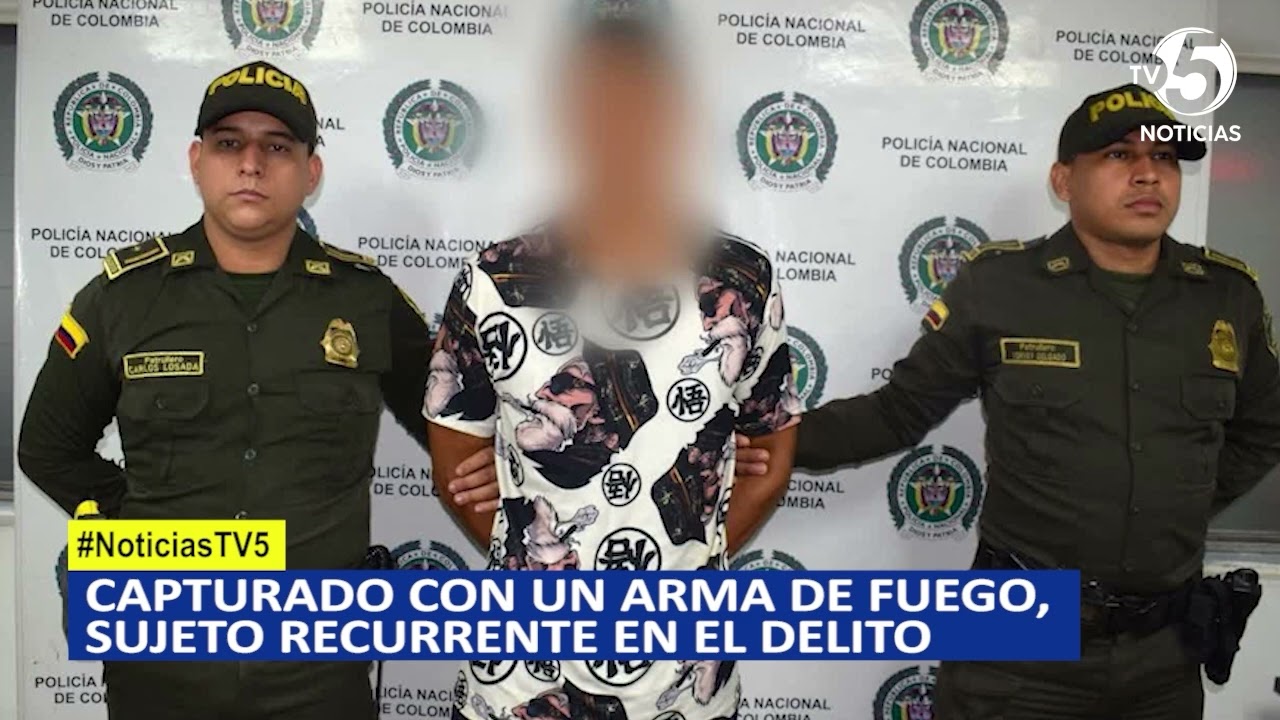 Capturado con un arma de fuego, sujeto recurrente en el delito