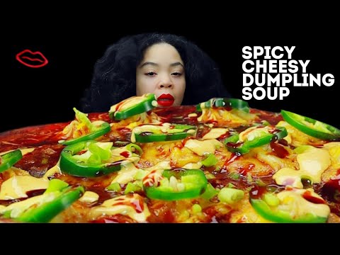 Spicy Cheesy Dumpling Soup Viral Tiktok Mukbang Asmr Mmm Asmr