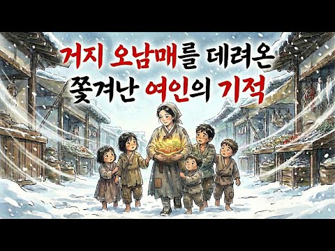 거지 오남매를 데려온 쫓겨난 여인의 기적 | 설화 옛날이야기 야담 오디오북